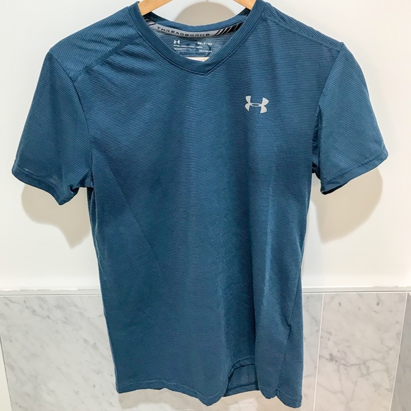 Under Armour Mens Streaker V-Neck Short Sleeve Shirt Under Armour Apparel 1283380